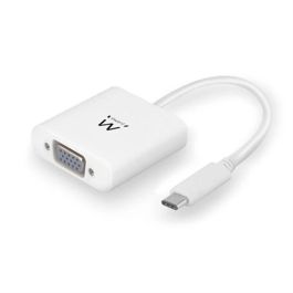 Ewent Cable Adaptador USB Tipo C a VGA Full HD 1920x1080p EW-139500-0001-N-P - Compatible con Windows y Mac