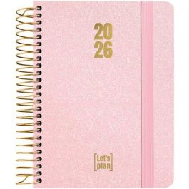 Agenda Anual (2026) Grafoplas Metallic Espiral Tapa Extradura Con Goma A6 150X120 S/V Rosa Pastel Precio: 11.49999972. SKU: B19BL2Q7Z8
