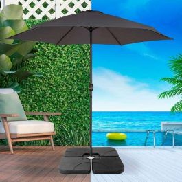 Soporte parasol 4 piezas de plástico 60/80 kg 50x50x7.5cm Soporte parasol 4 piezas de plástico 60/80 kg 50x50x7.5cm