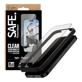 PanzerGlass Protector de Pantalla SAFE. para iPhone 17 | iPhone 16 Pro, Vidrio Templado Ultra-Wide, Aplicación Fácil con EasyAligner, Resistente a Rayones y Golpes, 1 Unidad