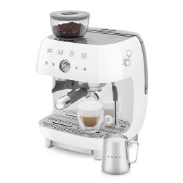 Smeg EGF03WHEU Máquina de Café Espresso 50's Style con Molinillo Integrado Blanca