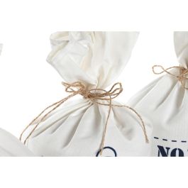 Sujetapuertas Mediterraneo DKD Home Decor Blanco Azul 12 x 22 x 12 cm (3 Unidades)