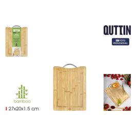 Quttin Tabla de Cortar de Bambú con Asa 27 x 20 x 1.5 cm (12 Unidades) Precio: 31.99000057. SKU: B1A9CAX6XX