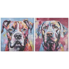 DKD Home Decor Cuadro Moderno Multicolor 80 x 80 cm Lienzo MDF Perro (2 Unidades) Precio: 48.50000045. SKU: B1BJNJX6BZ