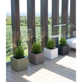 Stefanplast STE8003507687011 Jardinera Grafito Cuadrada 38 L