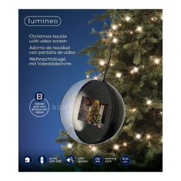 Lumineo Adorno de Navidad con Pantalla de Video Ø15cm - Personaliza con tus Imágenes y Vídeos