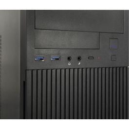 Inter-Tech IT-2815 Linear Midi Tower ATX Negra, compatible con micro ATX y Mini-ITX para PC de Hogar/Oficina
