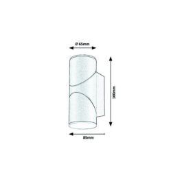 RABALUX RAB-7904 Aplique Exterior LED Belfast 620Lm 12.9W 3000K Luz Cálida IP65 Antracita Aluminio Cilíndrico Regulable Iluminación Indirecta