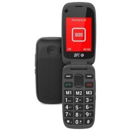 SPC 2330N Teléfono Móvil Harmony 4G para Mayores con Tapa, Teclas Grandes, SOS, Compatible Audífonos, Doble Pantalla y Base de Carga Negro