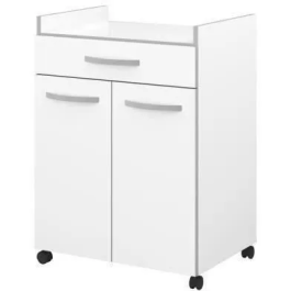 HARMONY Carrito de Cocina Blanco Mate L 60cm x 44.5cm x 81.5cm con Cajón y Puertas Precio: 106.50000009. SKU: B19BD85DKR
