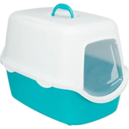 Trixie Caja de Arena Vico para Gato Aguamarina con Tapa y Fácil Cierre 40x40x56cm