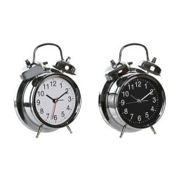 Reloj Despertador Basicos DKD Home Decor Blanco Plateado 6 x 17 x 12 cm (4 Unidades)