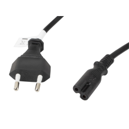 Lanberg Cable de Alimentación CEE 7/16 a IEC 320 C7 para PC, Portátiles, ICT y RTV - 1.8m Negro Precio: 5.50000055. SKU: S5604181