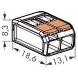 WAGO 221-412-100 Conector de Empalme Compacto Serie 221 para Cables de 4mm (100 Piezas)