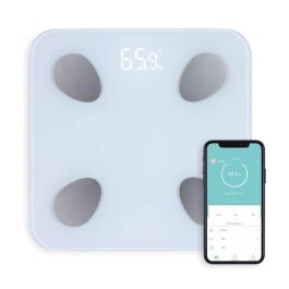 LIVOO DOM428 - Báscula de baño conectada - 13 indicadores - Placa de vidrio templado - Pesa hasta 180 kg LIVOO DOM428 - Báscula de baño conectada - 13 indicadores - Placa de vidrio templado - Pesa hasta 180 kg
