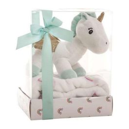 Peluche unicornio 26 cm con manta coralina 90x75 cm - modelos surtidos Peluche unicornio 26 cm con manta coralina 90x75 cm - modelos surtidos