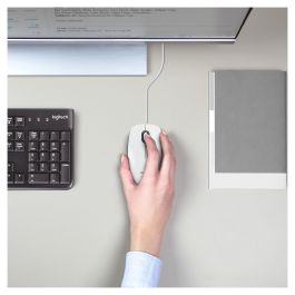 Logitech Ratón M100 USB con Cable, Ambidiestro, Conexión Plug and Play, Negro