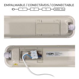 Edm Regleta Estanca LED IP65 36W 4034lm 6500K Luz Fría 118cm