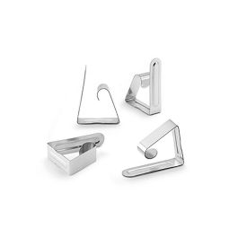 Inofix Pinza sujeta mantel metálica 1194-1-000, acero inoxidable cromado, blister 4 unid. Precio: 4.79000038. SKU: S7905045