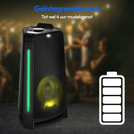 Medion Altavoz MED1717419551028 Estándar 2 x 22 W RMS con Anillo LED multicolor y luz estroboscópica