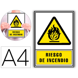 Archivo 2000 Pictograma Riesgo de Incendio PVC Luminiscente 210x297 mm Señal Informativa Precio: 4.49999968. SKU: B13YN2V3DT