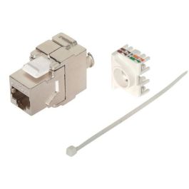 MicroConnect KEYSTONE-10 Módulo Keystone RJ45 a IDC CAT6a STP Apantallado, Conexión de Red de Alto Rendimiento Profesional