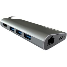 LC-Power LC-HUB-C-MULTI-5 Hub USB-C a 3xUSB-A/USB-C/HDMI/LAN/Lector de Tarjetas SD/MicroSD 100W, 5 Gbit/s
