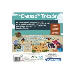 Clementoni La Búsqueda del Tesoro - Juego de Mesa Personalizable con 24 Tableros y 48 Acertijos Visuales, incluye Cofre