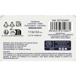 Inde Fiambrera Rectangular Hermética Textury 17.5 x 13.5 cm 600cc