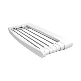 Gimi Telepack 100 Tendedero de Pared Plegable 7m Tendido Aluminio Resina Blanco 100x38 cm Multifuncional Baño Terraza