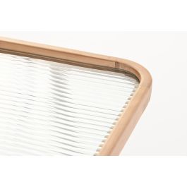 DKD Home Decor Mesa Centro Scandi Negro Natural Metal Cristal 60 x 46 x 90 cm