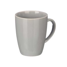 Vessia Jarra Mug de Cerámica Loza Gris 330 ml - Taza con Acabado Brillo 11.5x10.5x8.5 cm (24 Unidades)
