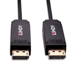 Lindy Cable DisplayPort 2.0 Fibra Óptica Híbrido 20m UHBR10 - Soporta 8K@60Hz/4K@144Hz para Instalaciones Profesionales