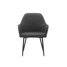 Q-connect Silla Confidente Siemione Base Metálica Color Gris Oscuro, Altura Máxima 820 mm, Ancho 570 mm, Profundidad 580 mm