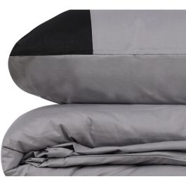 ASI8682870019355 Juego de Cama, 1 Funda Nórdica 220x240 cm, 2 Fundas de Almohada 60x60 cm, 100% Algodón, Gris