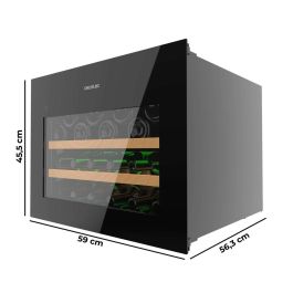 Cecotec Vinoteca integrable 28 botellas BI 28000 Touch Black, compresor, display LED, negro