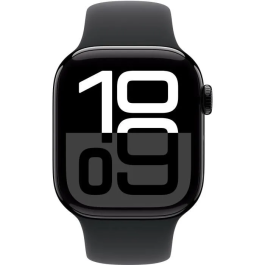 Apple Watch Series 10 GPS 42 mm Caja Aluminio Negro Azabache Correa Deportiva Negra M/L