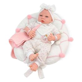 Reborn traje blanco punto estampado mecanismo real almohada lactancia ref: 8301-24 50 cm Reborn traje blanco punto estampado mecanismo real almohada lactancia ref: 8301-24 50 cm