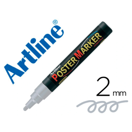 Artline EPP-4-PLA-MET Rotulador Poster Marker Punta Redonda 2 mm Color Metalizado Plata Para Carteleria Precio: 2.6899994. SKU: B15B2KTPAL