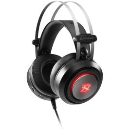 Sharkoon SGH30 Auriculares Gaming USB Diadema con Sonido Virtual 7.1, Drivers 40mm, RGB y Ecualizador - Negro