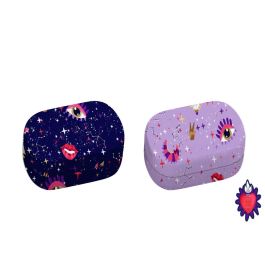 DKD Home Decor Estuche Lentillas Moderno, Colores Surtidos (Lila, Rosa), PU y Metal, Colección Good luck, 9.6x5.7x3 cm, Pack 12 Unidades Precio: 14.69424. SKU: B1EYEG93TP