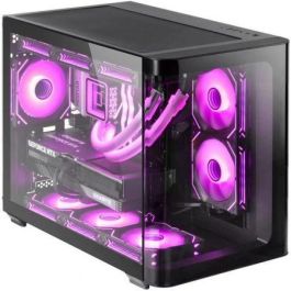 Mars Gaming Caja Gaming Micro-ATX MC-FUSIONM con Doble Cristal Curvo y Alta Refrigeración