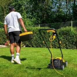 Powerplus POWEG62205 Cortacésped eléctrico, 1300 W, 320 mm de diámetro, con recogida y expulsión trasera