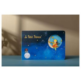 El Principito Cuaderno A5 Apaisado Le Petit Prince con El Principito y el Zorro, 120 Hojas Sin Pautar, Color Azul