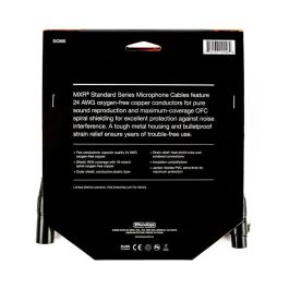 MXR Cable Micrófono XLR-XLR Standard Series 1,5 m Cobre OFC Anti-interferencias para Estudio y Escenario