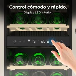 Cecotec Vinoteca 30 botellas GrandSommelier Origin Duo 30 Hit LED NoFrost 2 zonas display