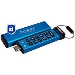 Kingston IronKey Keypad 200C Memoria USB-C 128GB FIPS 140-3 Nivel 3 AES-256 Teclado Antigolpes Resistente Agua Polvo