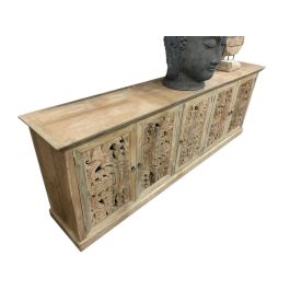 DKD Home Decor Aparador de Teca Natural, Diseño Tallado Indonesia, Colección Item Home - 235x45x87 cm Precio: 891.5000006. SKU: B1FC8QLCN7