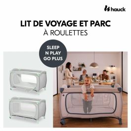 Hauck HAU1731647250787 Cuna de viaje Sleep N Play Go Plus 60x120 cm desde el nacimiento, Plegable con Ruedas - Dusty Mint