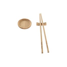 Sushi Oriental DKD Home Decor Natural 0.5 x 0.5 x 24 cm Set de 10